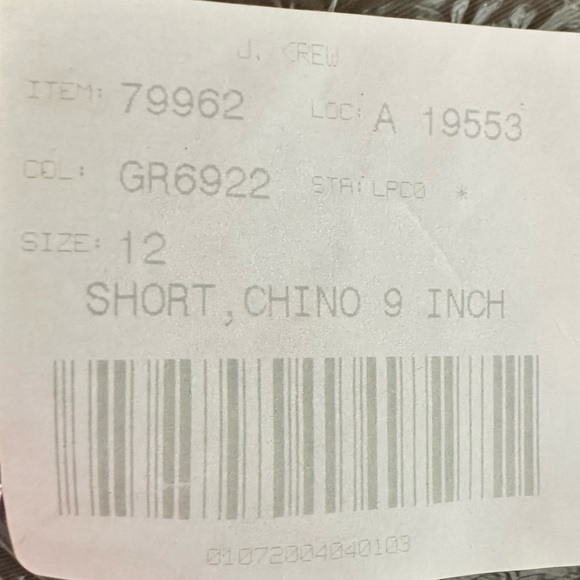 NWT J. Crew 9” City Fit Cotton Chino Shorts Olive Brown size 12 - Picture 14 of 15
